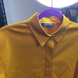 Lafayette 148 New York Golden Dress Shirt women Dress blouse